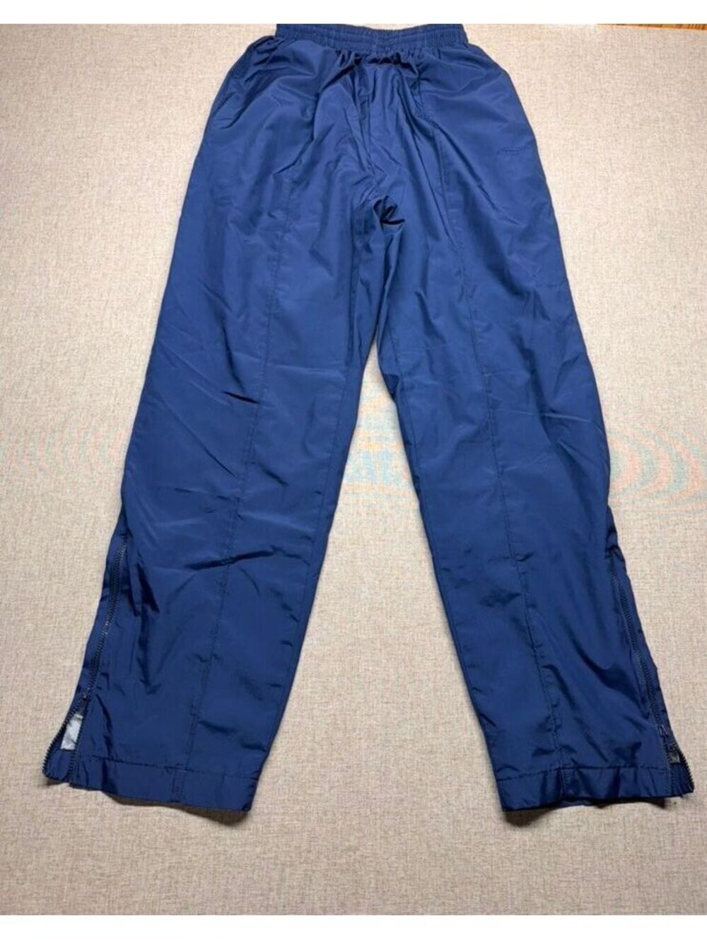 Vintage Sideout Navy Lined Windbreaker Track Pants Men's Small Zip Leg Athletic